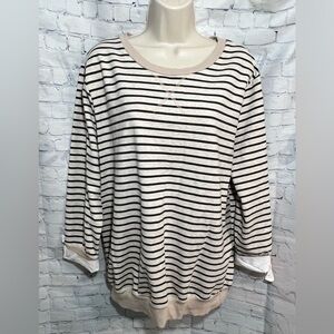 DOE & Rae Pullover Sweatshirt Size Large